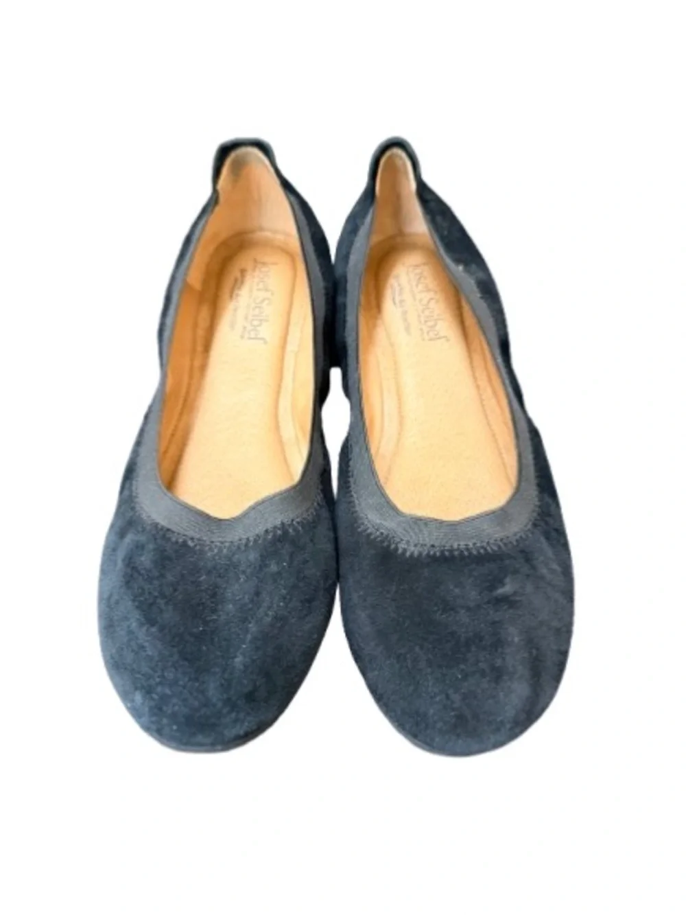 Josef Seibel Black Suede Ballet Flats Women’s EU 39 US 8-8.5